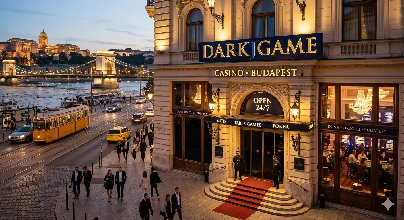 Darkjgame kaszinó belső tere Budapesten